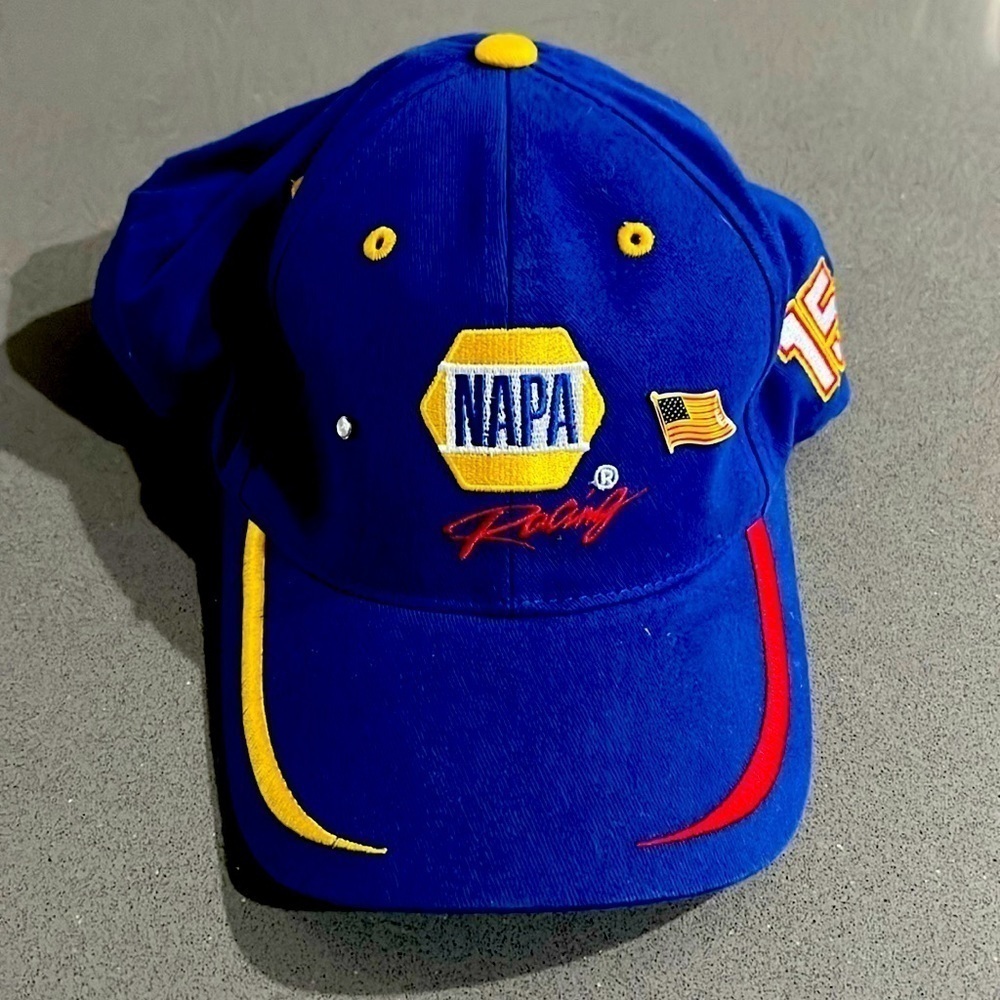 NAPA Racing Auto Parts Adjustable Blue Hat Cap Michael Waltrip #15